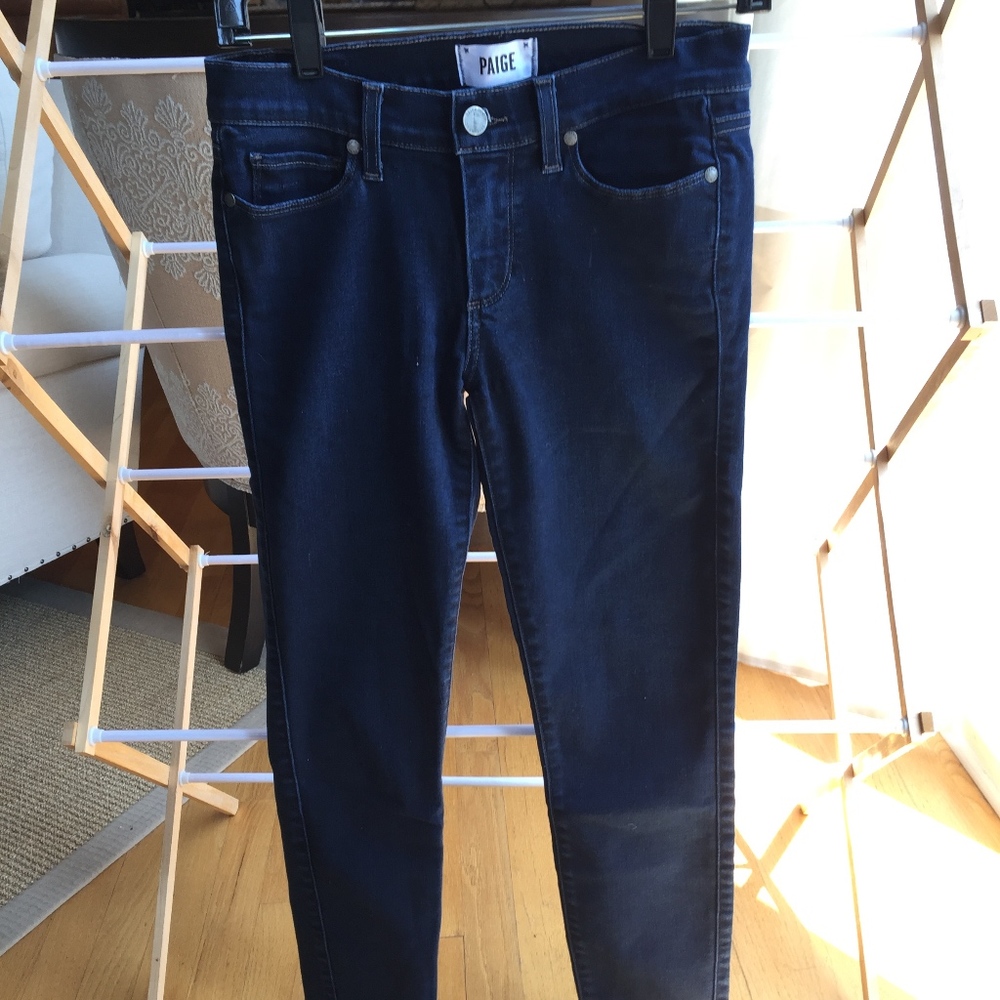 PAIGE Dark Blue Skinny Jeans ankle length